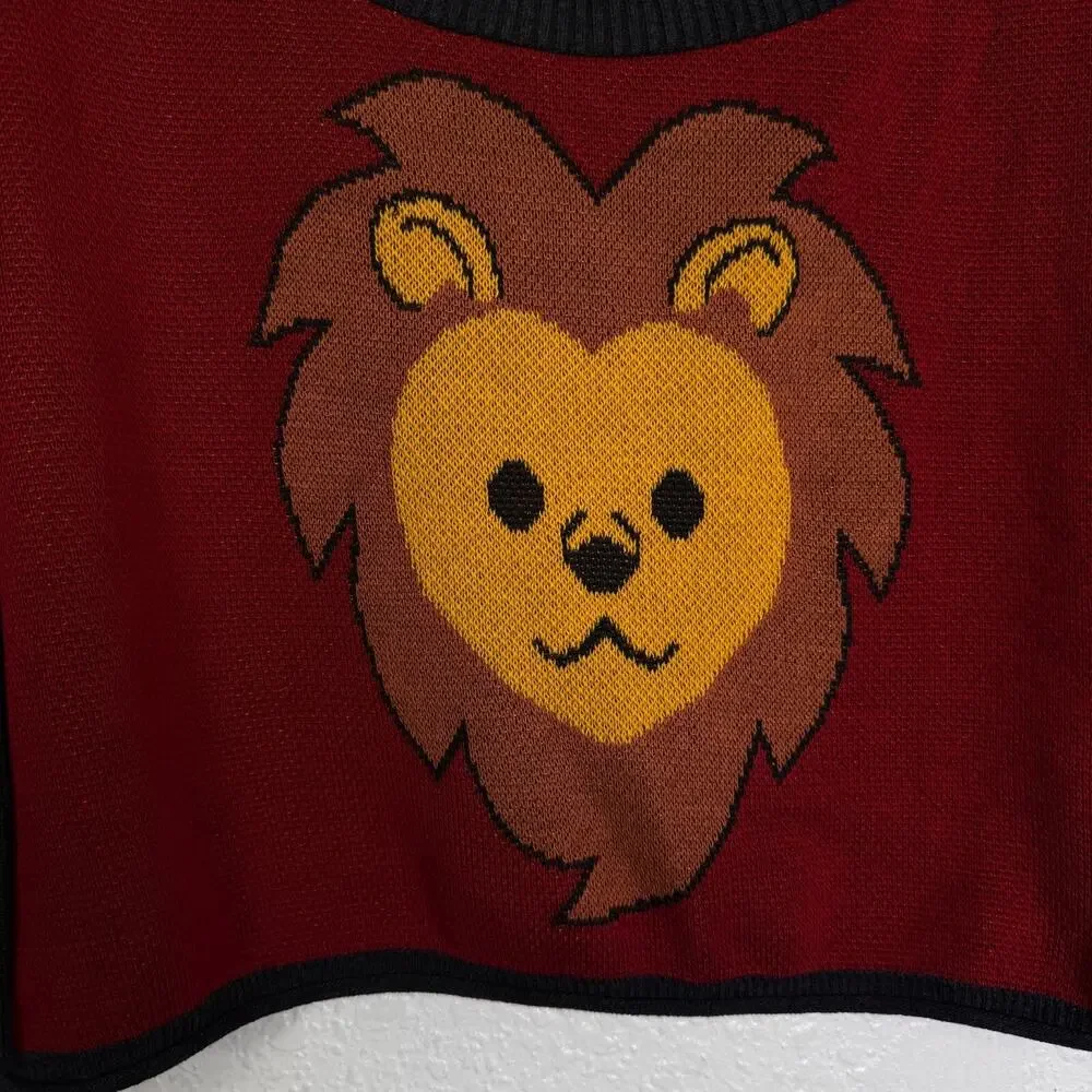 Elhoffer Design Sweater Womens XS Small Lion Oversize Crop Costume Cosplay - Picture 4 of 8